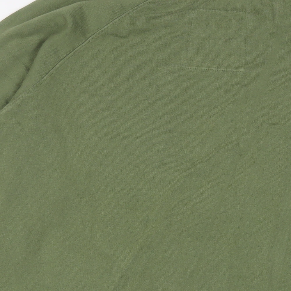 Dedicated Mens Green Cotton Pullover Sweatshirt Size M - Embroidered