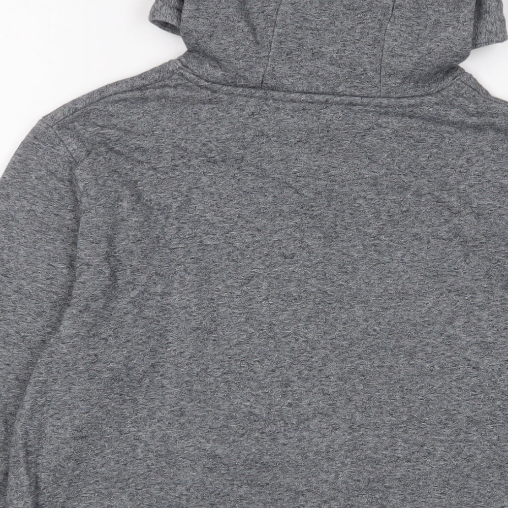 Marks & Spencer Boys Grey Cotton Pullover Hoodie Size 10-11 Years Pullover