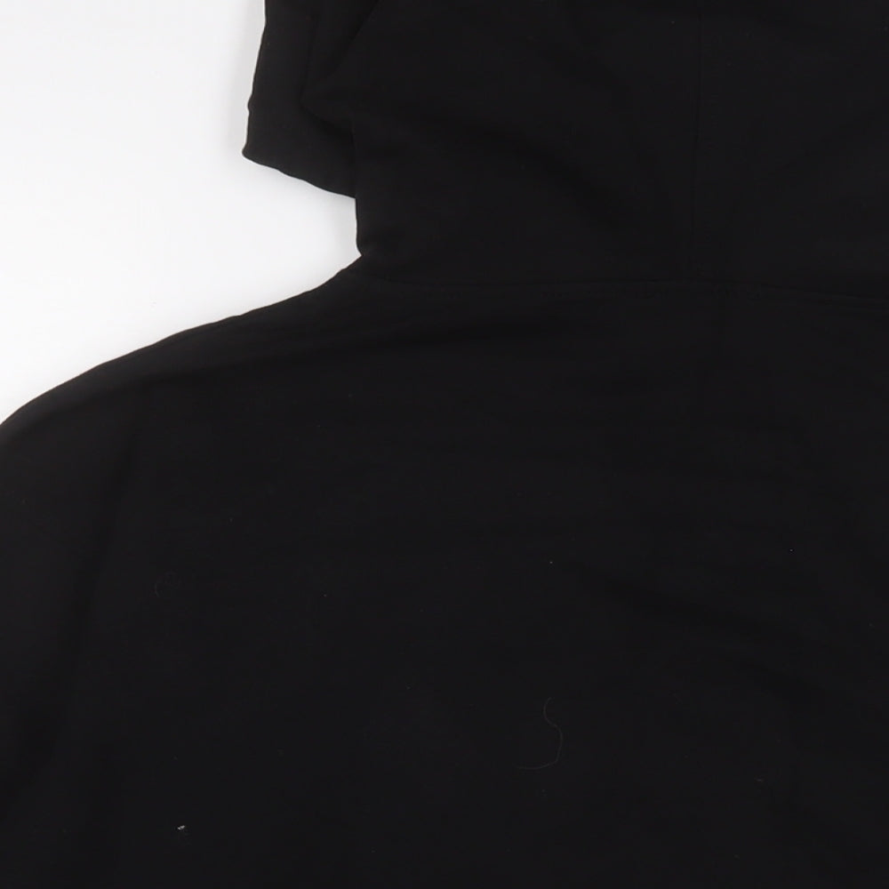 New Look Womens Black Cotton Pullover Hoodie Size S Pullover