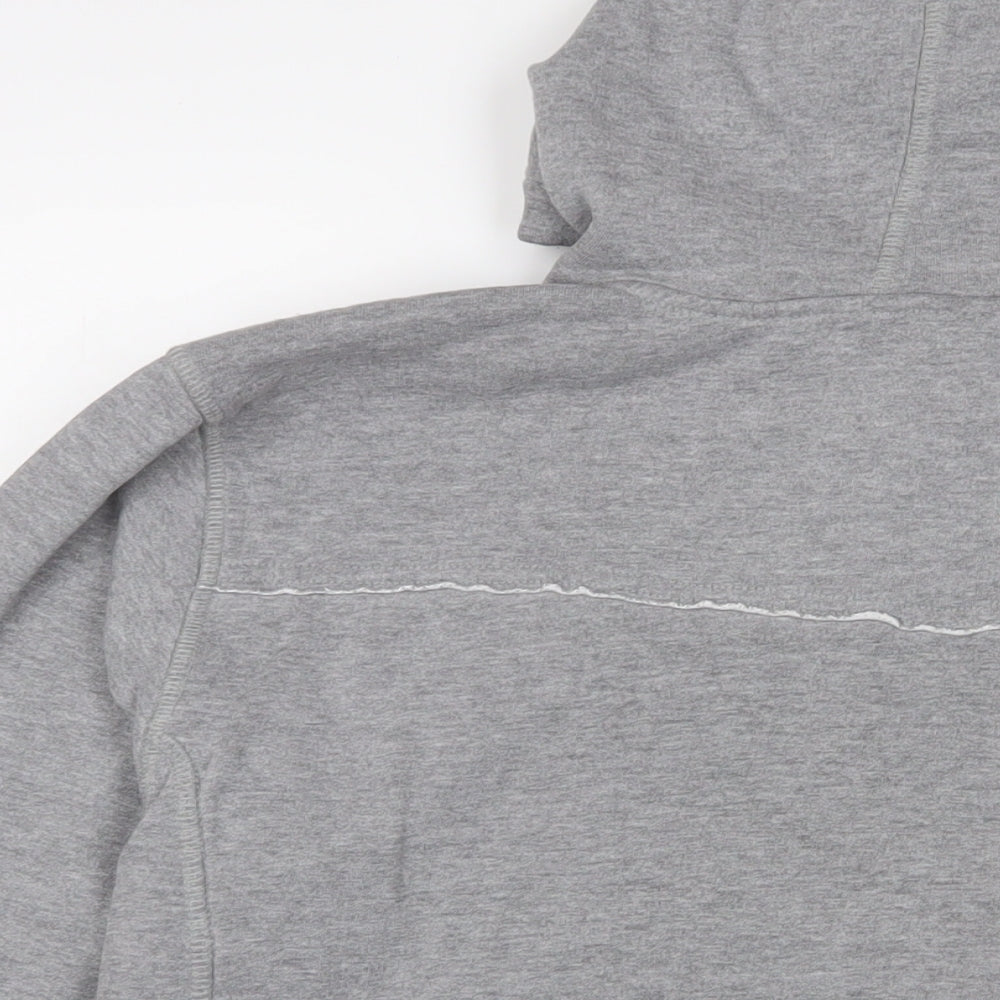 Selected Mens Grey Cotton Pullover Hoodie Size XL