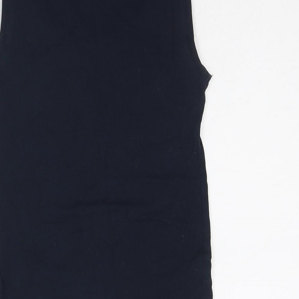 ANKO Womens Blue Cotton Basic Tank Size 6 Round Neck