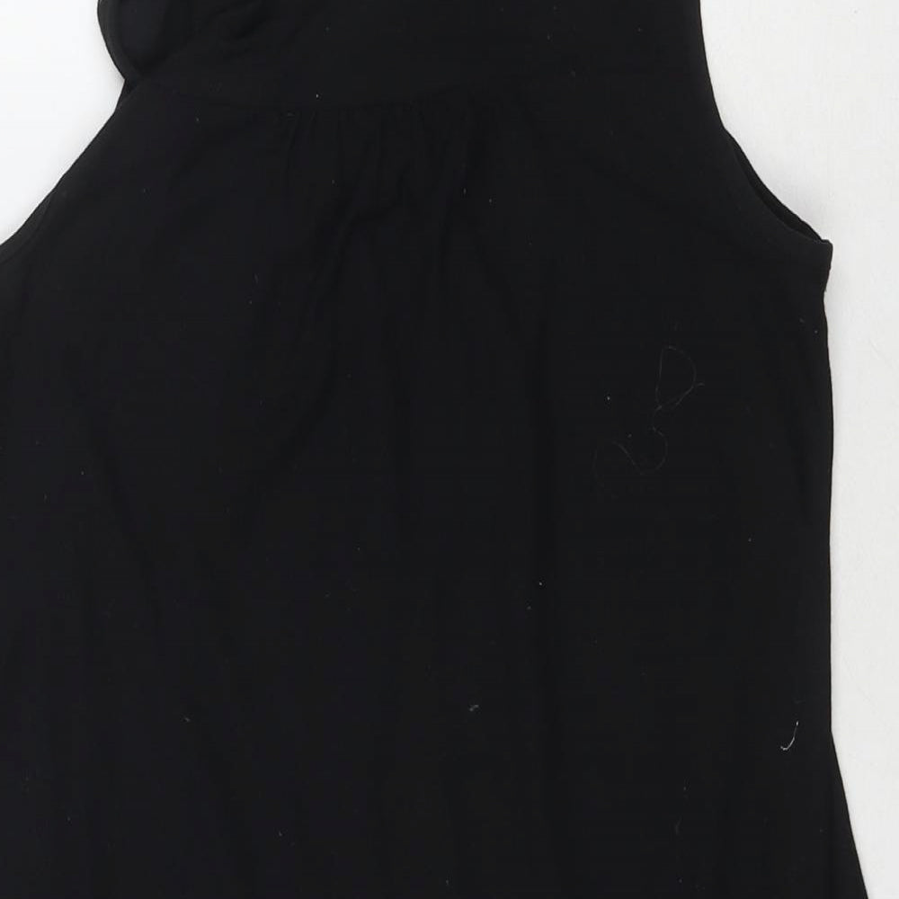 NEXT Womens Black Polyester Basic Tank Size 10 Collared