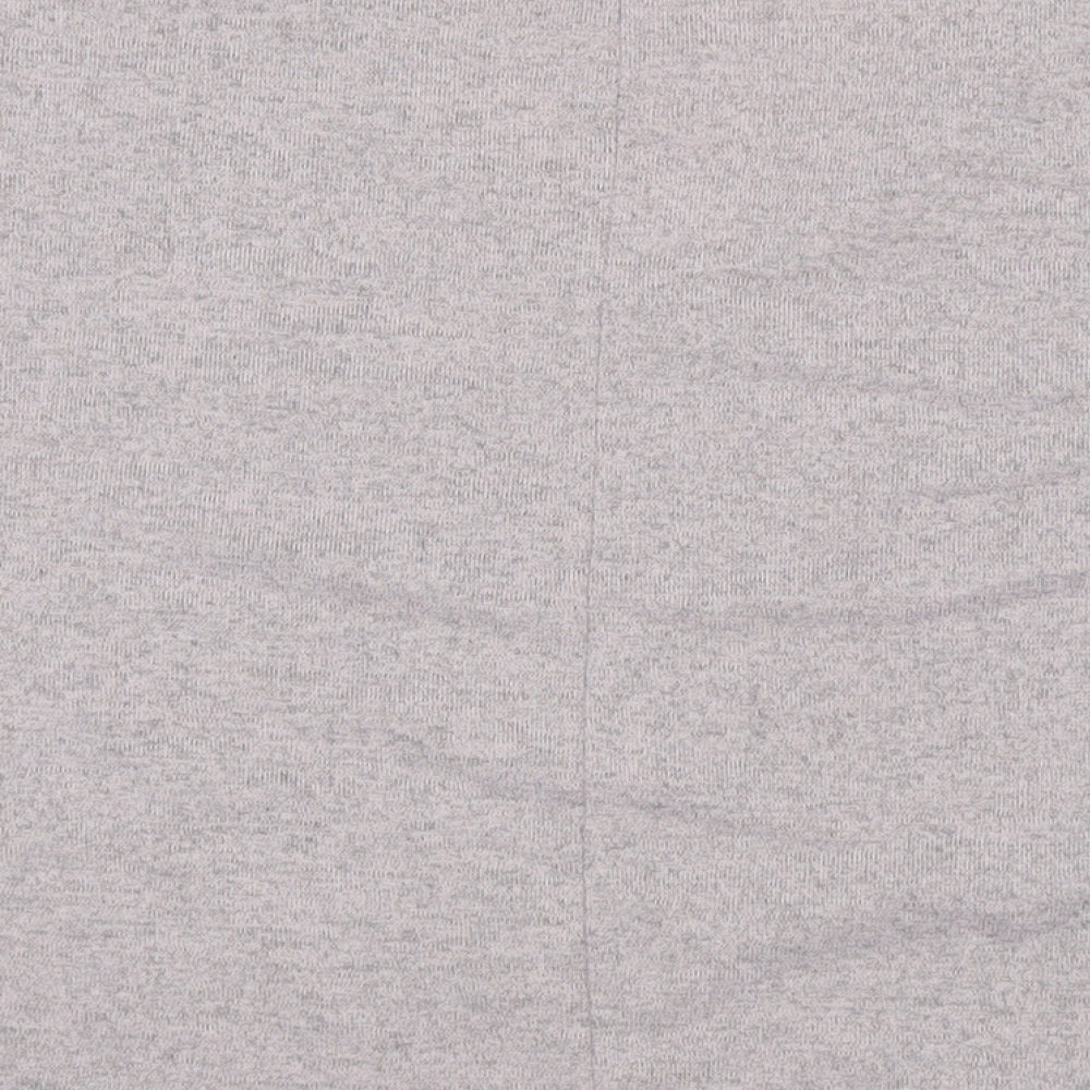 New Look Womens Grey Polyester Basic T-Shirt Size M V-Neck