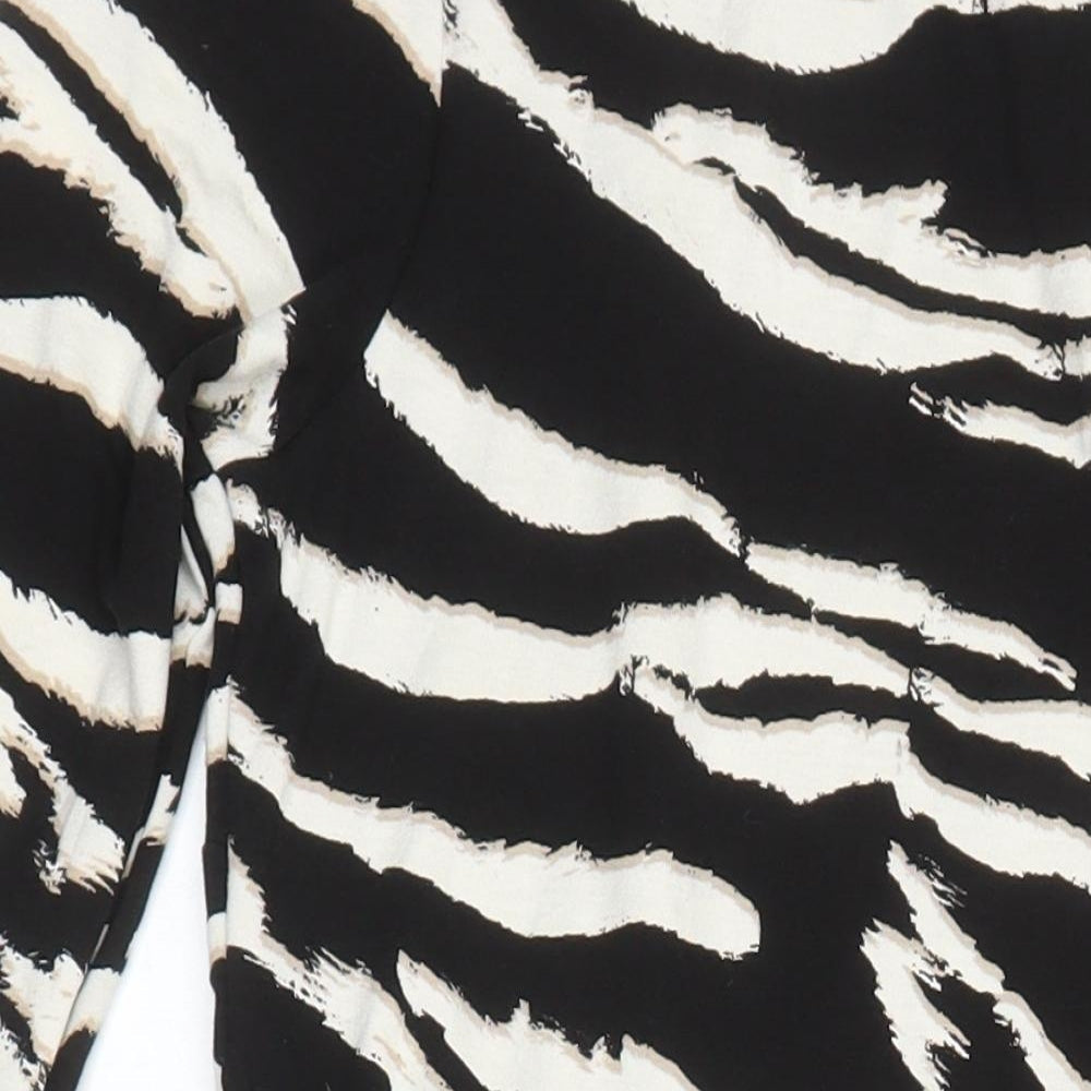 Roman Womens Multicoloured Animal Print Viscose A-Line Size 16 Boat Neck