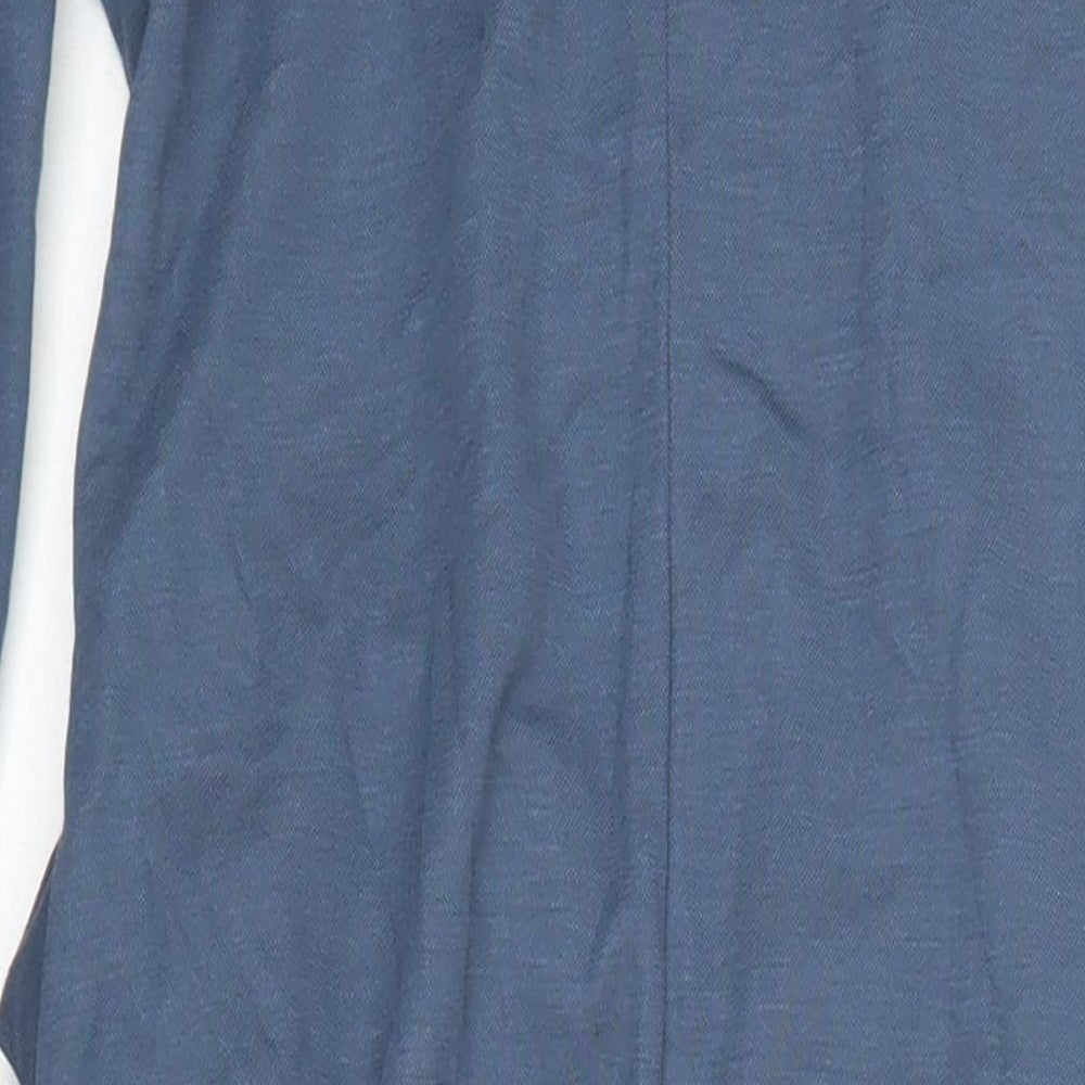 Marks & Spencer Womens Blue Modal A-Line Size 6 Round Neck