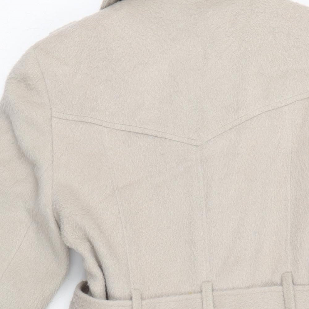 Atmosphere Womens Beige Overcoat Coat Size 12 Button
