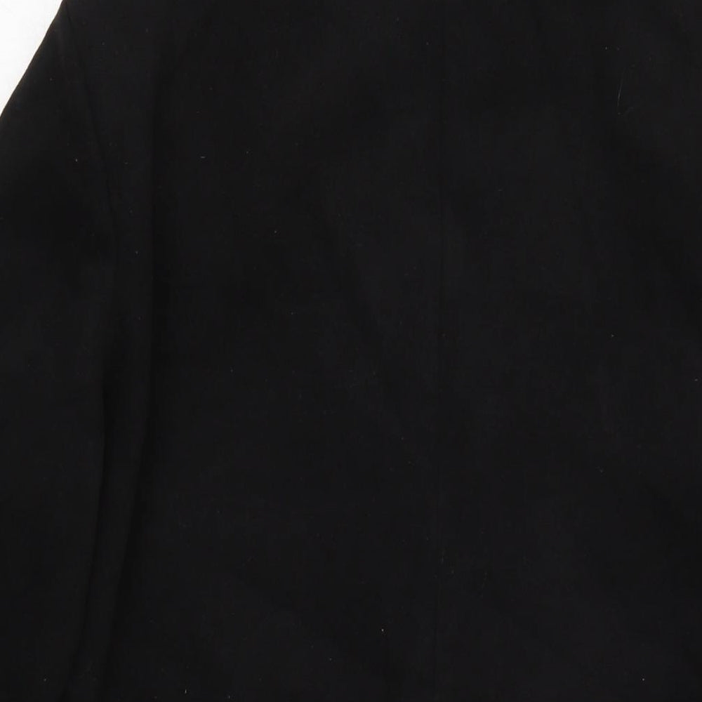 Benibos Mens Black Overcoat Coat Size XL Button