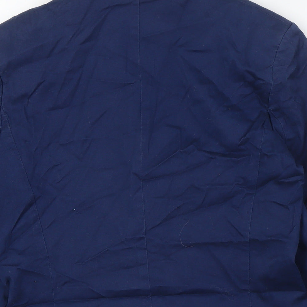 H&M Womens Blue Jacket Size 8 Button