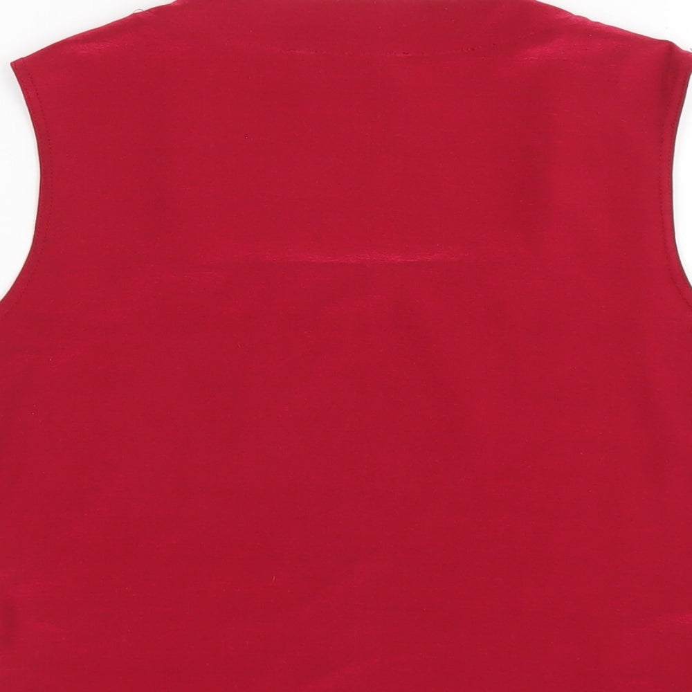 Minuet Womens Red Polyester Basic Tank Size 12 Square Neck
