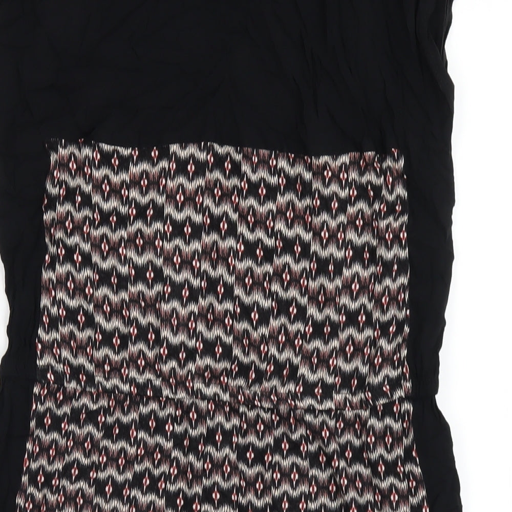 Warehouse Womens Multicoloured Geometric Viscose A-Line Size 10 Round Neck Pullover