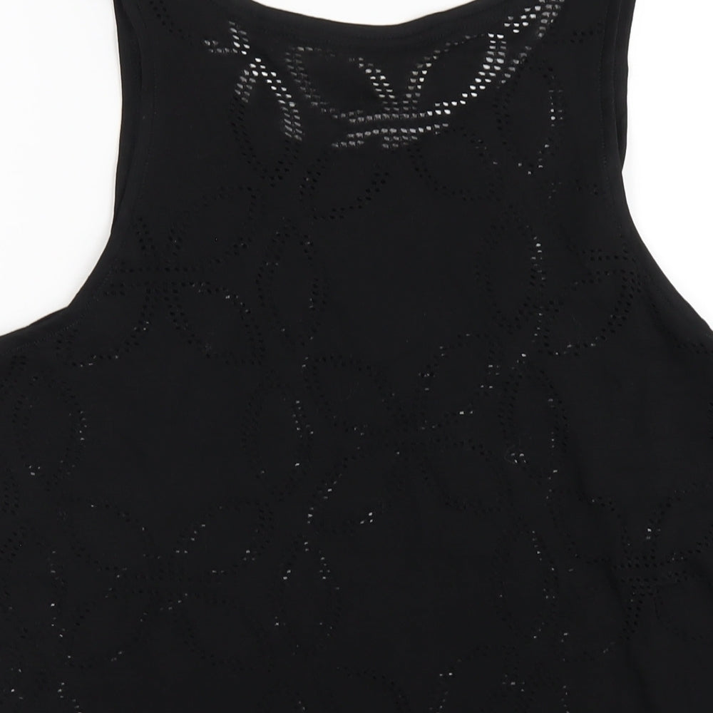 H&M Womens Black Polyester Basic Tank Size M Scoop Neck