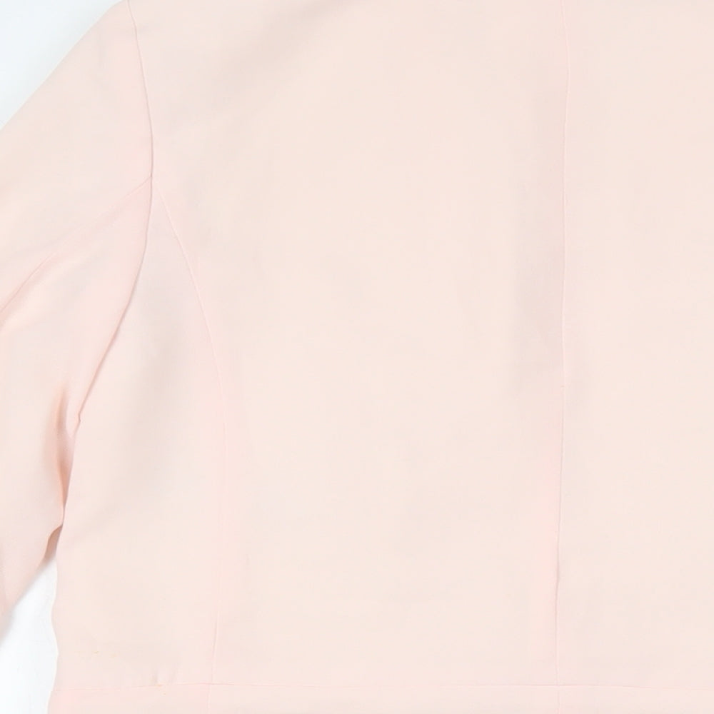 New Look Womens Pink Jacket Blazer Size 10 Button