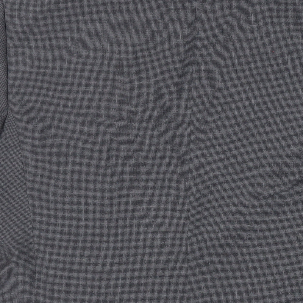 Brand and care label for Autograph men’s grey geometric polyester jacket suit jacket, size 38, regular