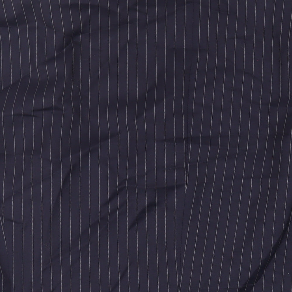 NEXT Mens Blue Striped Wool Jacket Suit Jacket Size 42 Regular