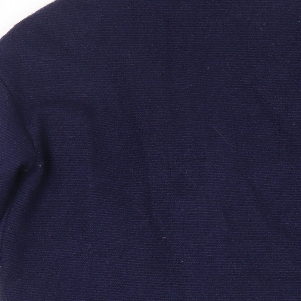 Per Una Womens Blue Overcoat Coat Size 8 Button