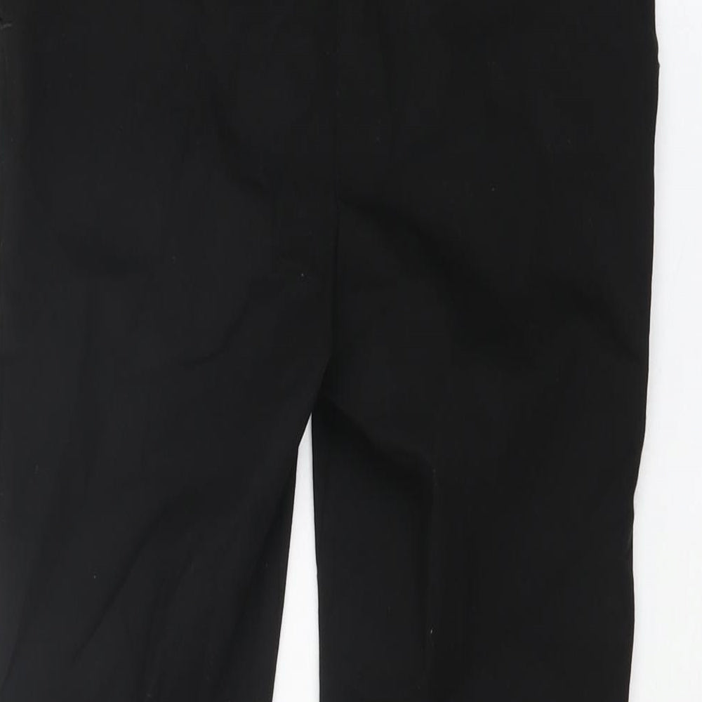 Marks & Spencer Girls Black Polyester Dress Pants Trousers Size 10-11 Years L25 in Regular Zip