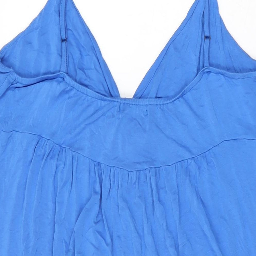 HOTOUCH Womens Blue Viscose Basic T-Shirt Size 2XL V-Neck