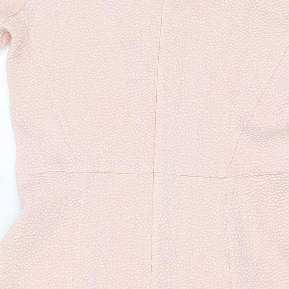 Marks & Spencer Womens Pink Polyester A-Line Size 12 Round Neck Pullover
