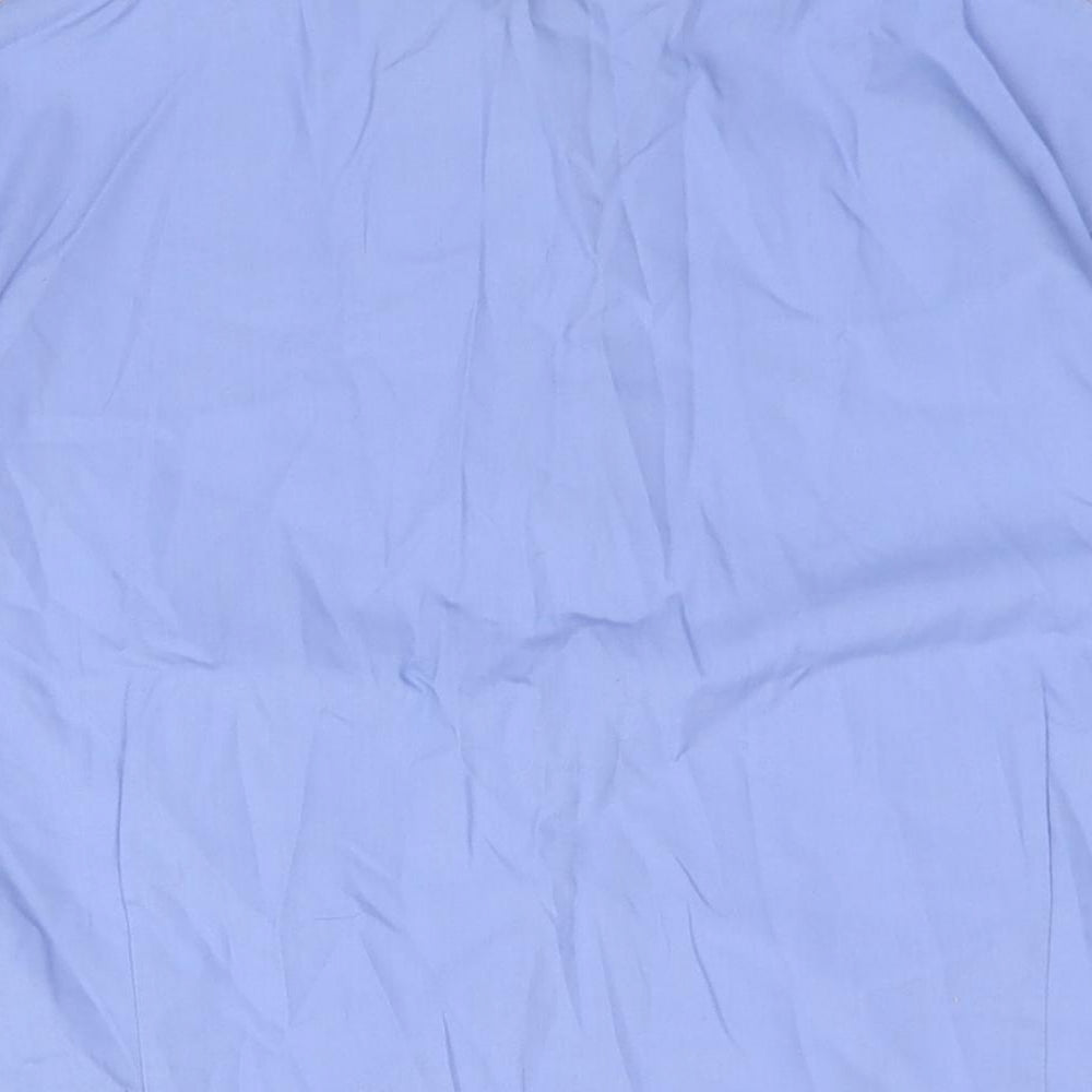 Premier Womens Blue Polyester Basic Button-Up Size 16 Collared
