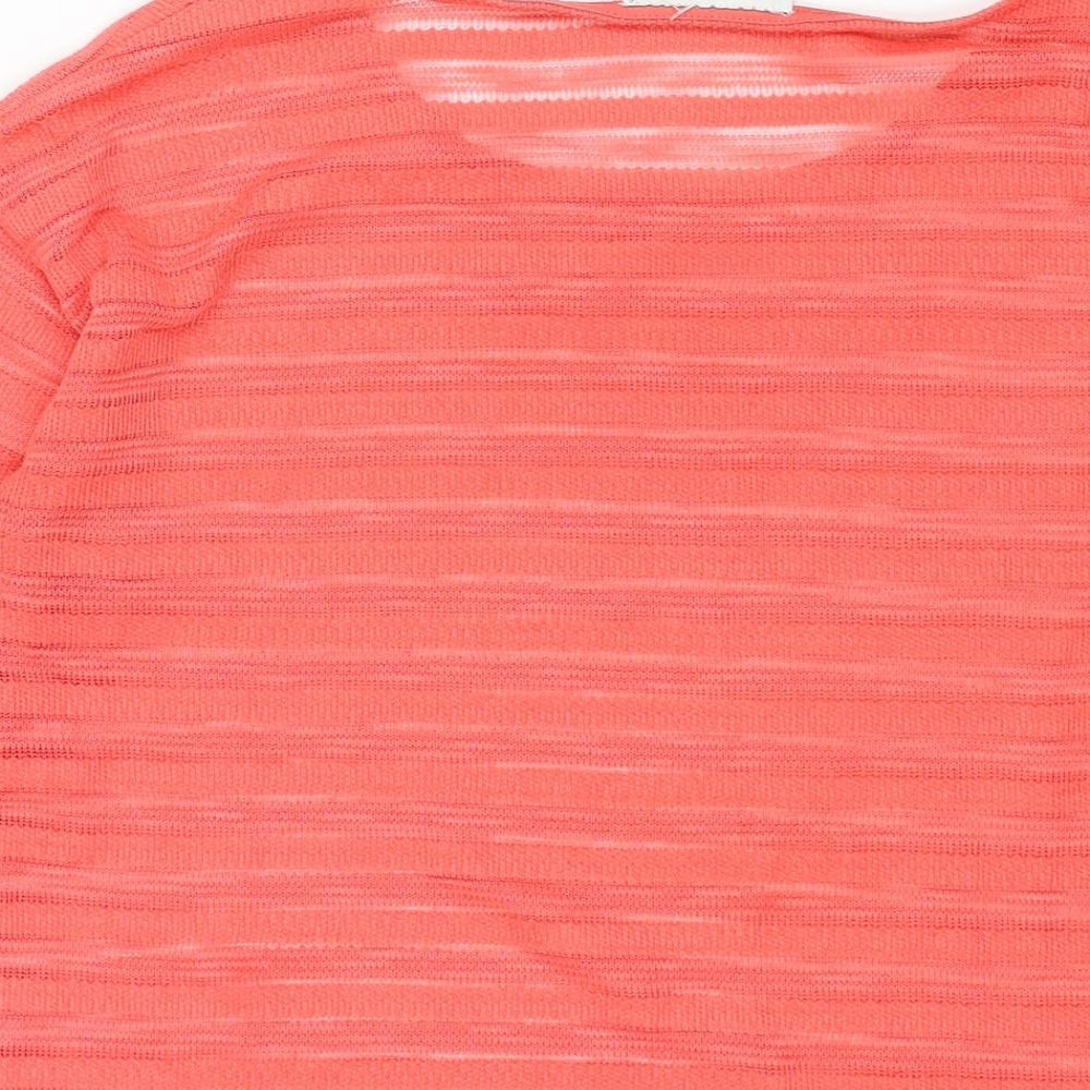 NEXT Womens Pink Polyester Basic Blouse Size 12 Round Neck