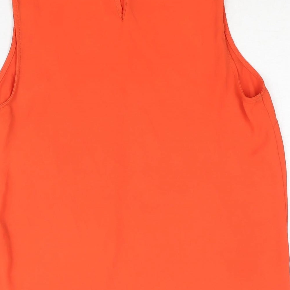 New Look Womens Red Polyester Camisole Blouse Size 8 Round Neck