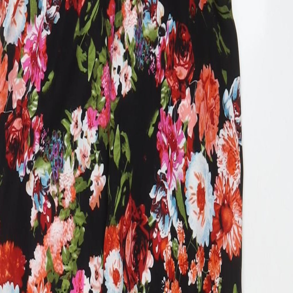 Parisian Signature Womens Multicoloured Floral Polyester Jumpsuit One-Piece Size 10 L29 in Button