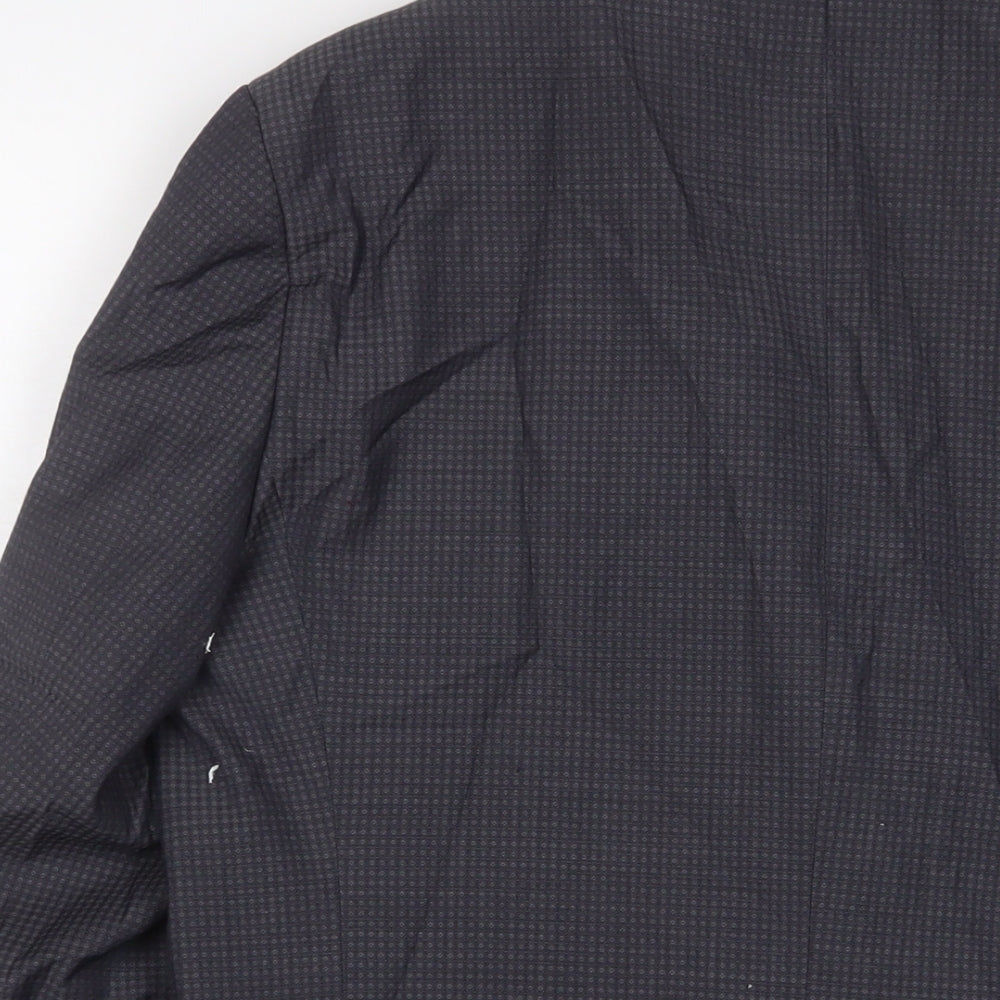 Benetti Mens Grey Wool Jacket Suit Jacket Size 40 Regular
