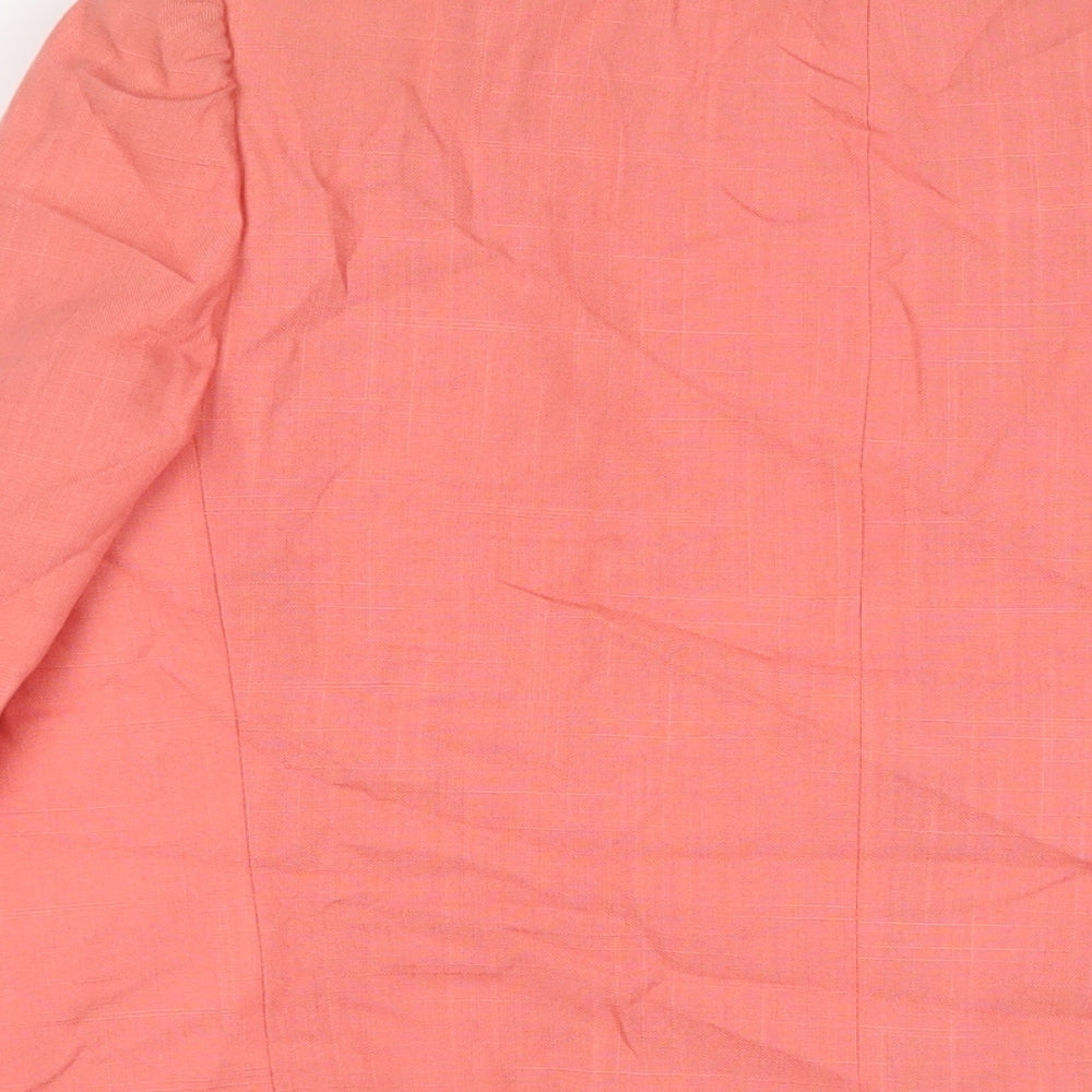 Dereta Womens Pink Jacket Blazer Size 16 Button