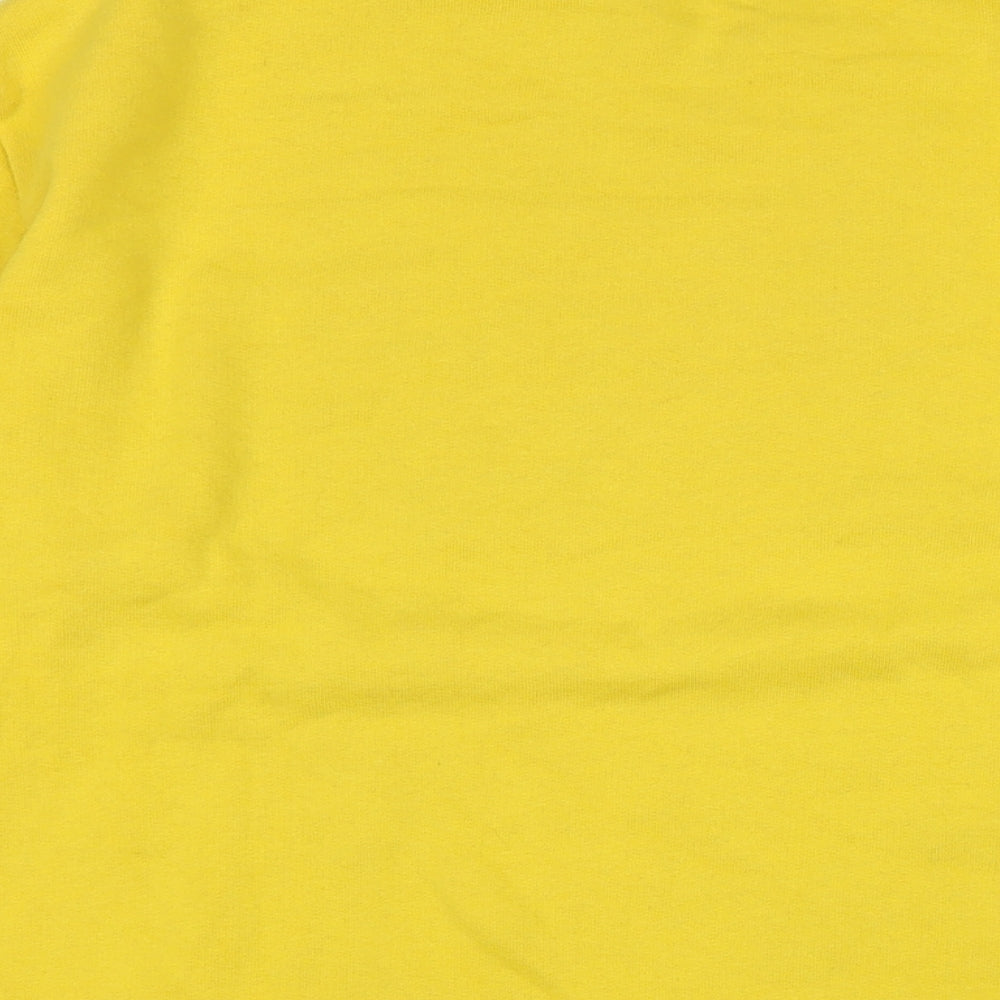 H&M Mens Yellow Cotton Pullover Sweatshirt Size S