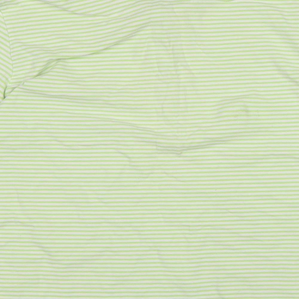 Gray & Osborne Womens Green Cotton Basic T-Shirt Size 18 Collared - Check measurements