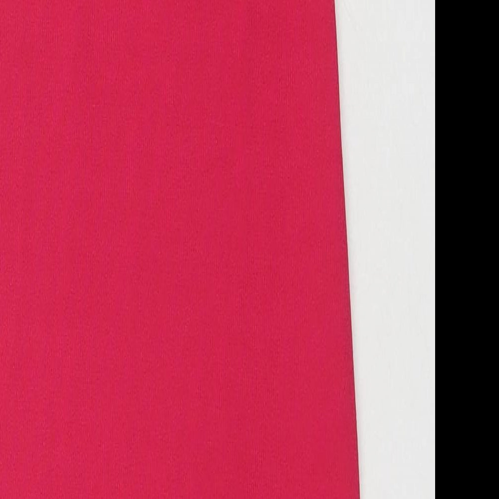 I SAW IT FIRST Womens Pink Polyester Bodycon Size 6 Round Neck Pullover