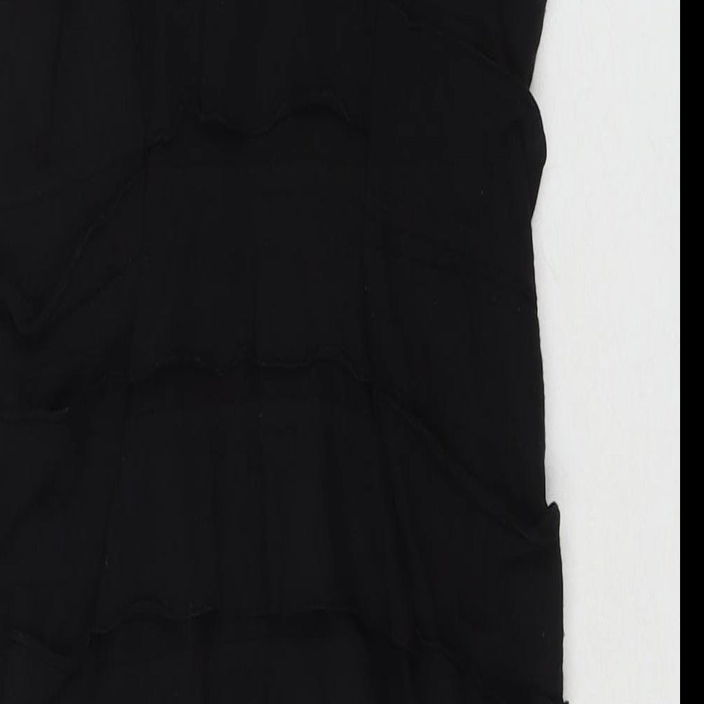 River Island Womens Black Polyester A-Line Size 18 Round Neck Pullover