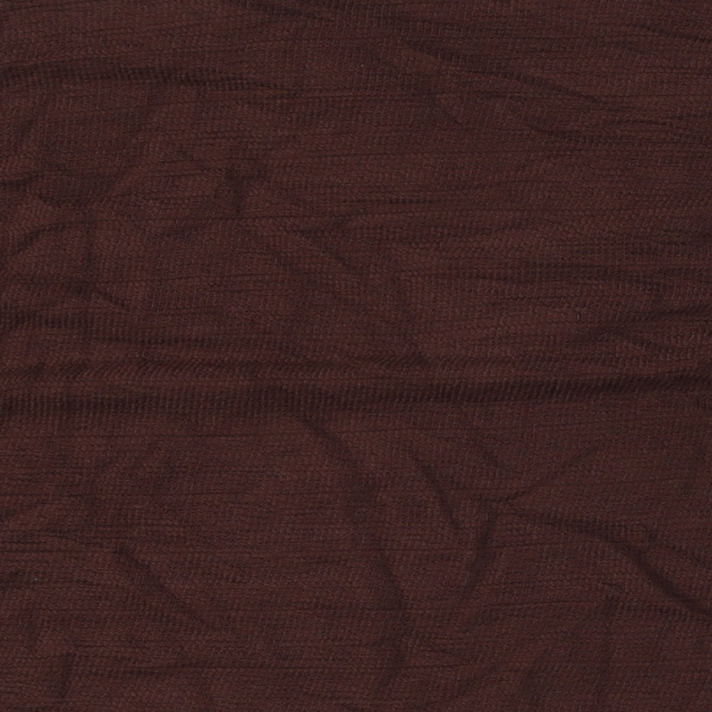 Marks & Spencer Womens Brown Cotton Basic Button-Up Size 20 Collared