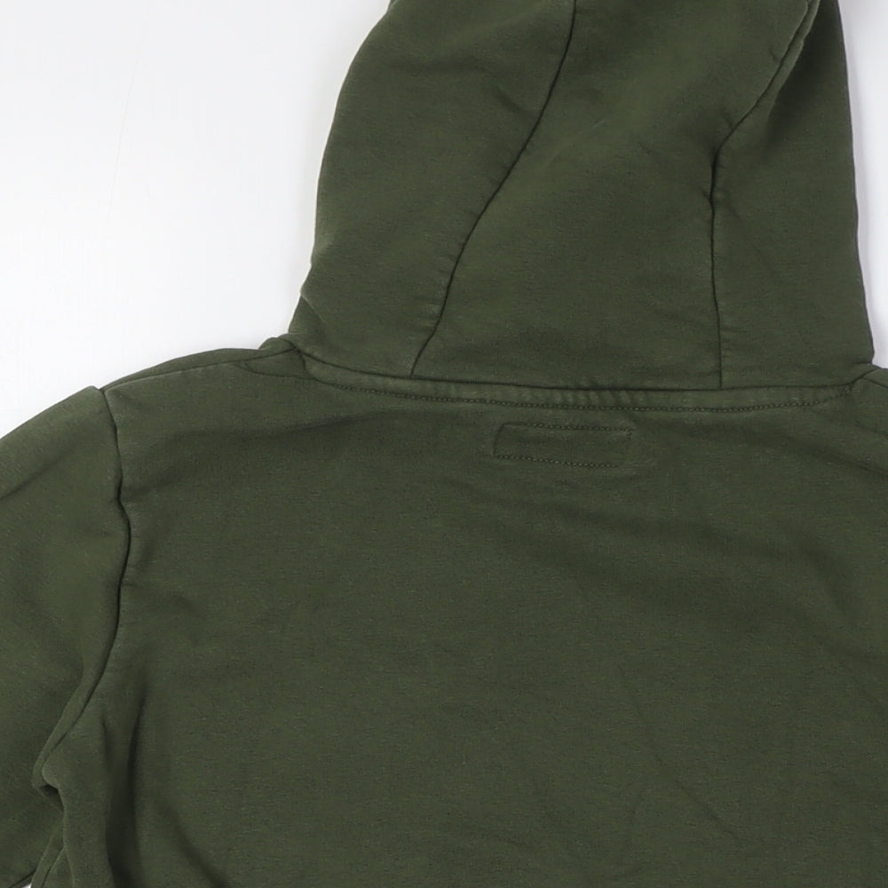 Next Boys Green Cotton Henley Hoodie Size 9 Years