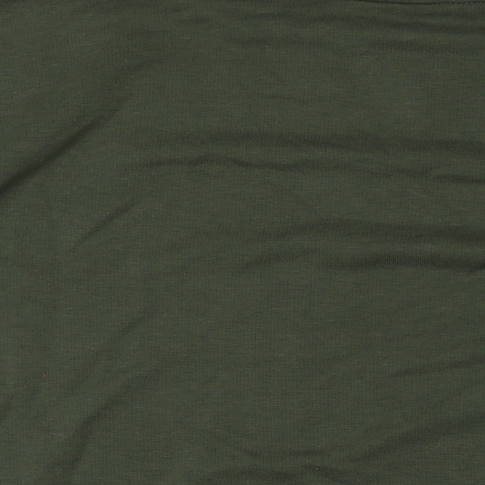 New Look Womens Green Cotton Pullover Sweatshirt Size 10