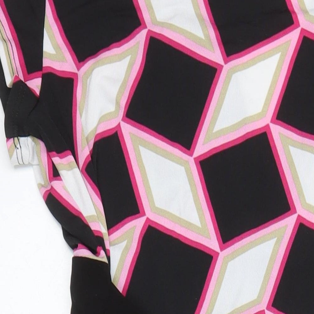 Principles Womens Multicoloured Geometric Polyester A-Line Size 12 V-Neck