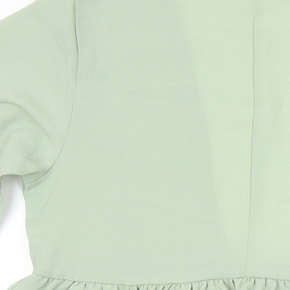 I SAW IT FIRST Womens Green Polyester A-Line Size 8 V-Neck