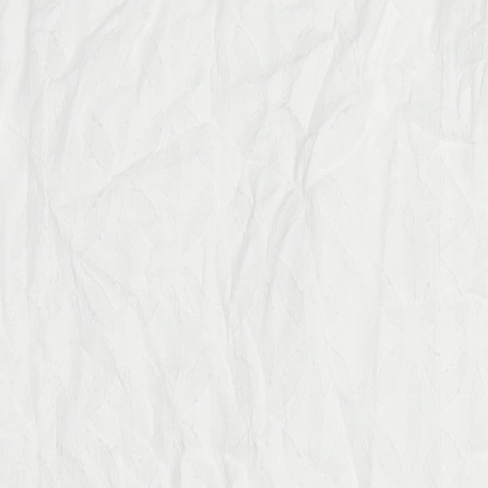 Adini Womens White 100% Cotton Shift Size M Scoop Neck
