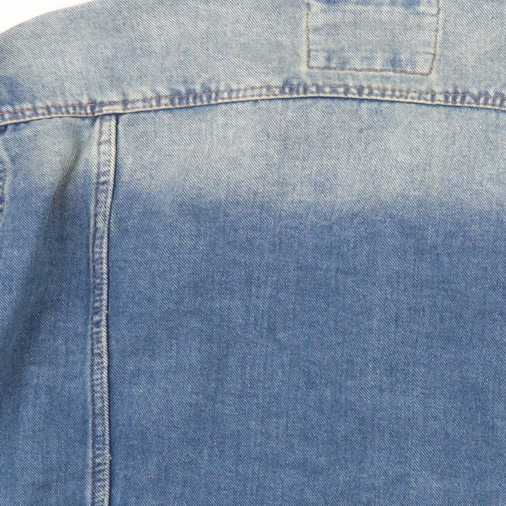 Brave Soul Mens Blue Jacket Size L Button