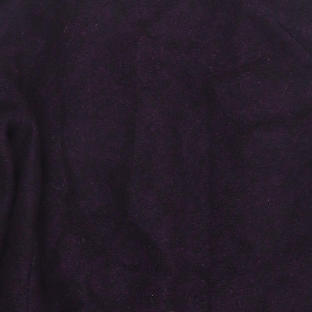 Per Una Womens Purple Overcoat Coat Size 16 Snap