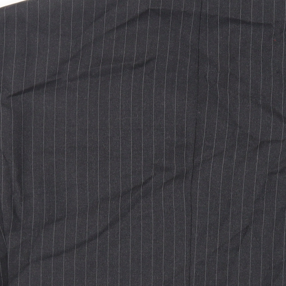 Varteks Mens Grey Striped Polyester Jacket Suit Jacket Size 40 Regular