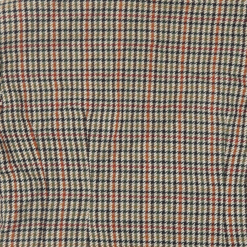 St Michael Womens Green Check Jacket Blazer Size 12 Button - Vintage