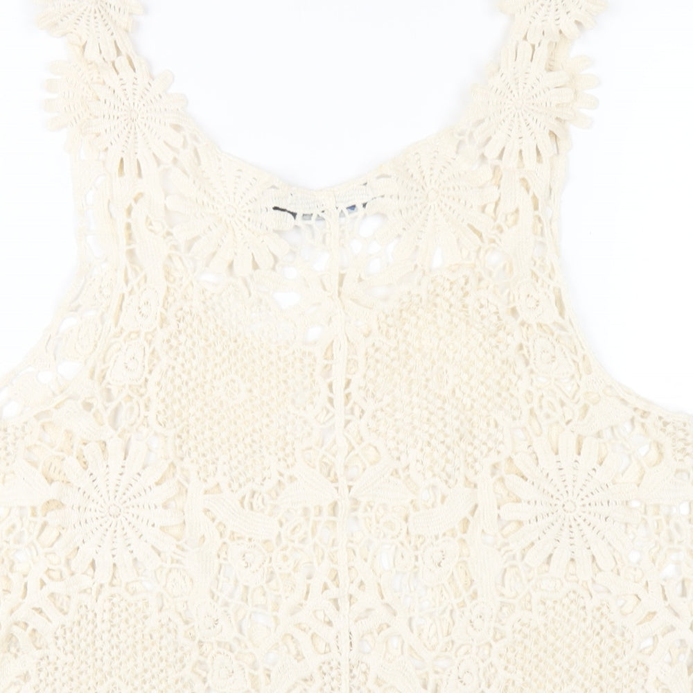 New York Laundry Womens Ivory Wool Basic Tank Size M Scoop Neck