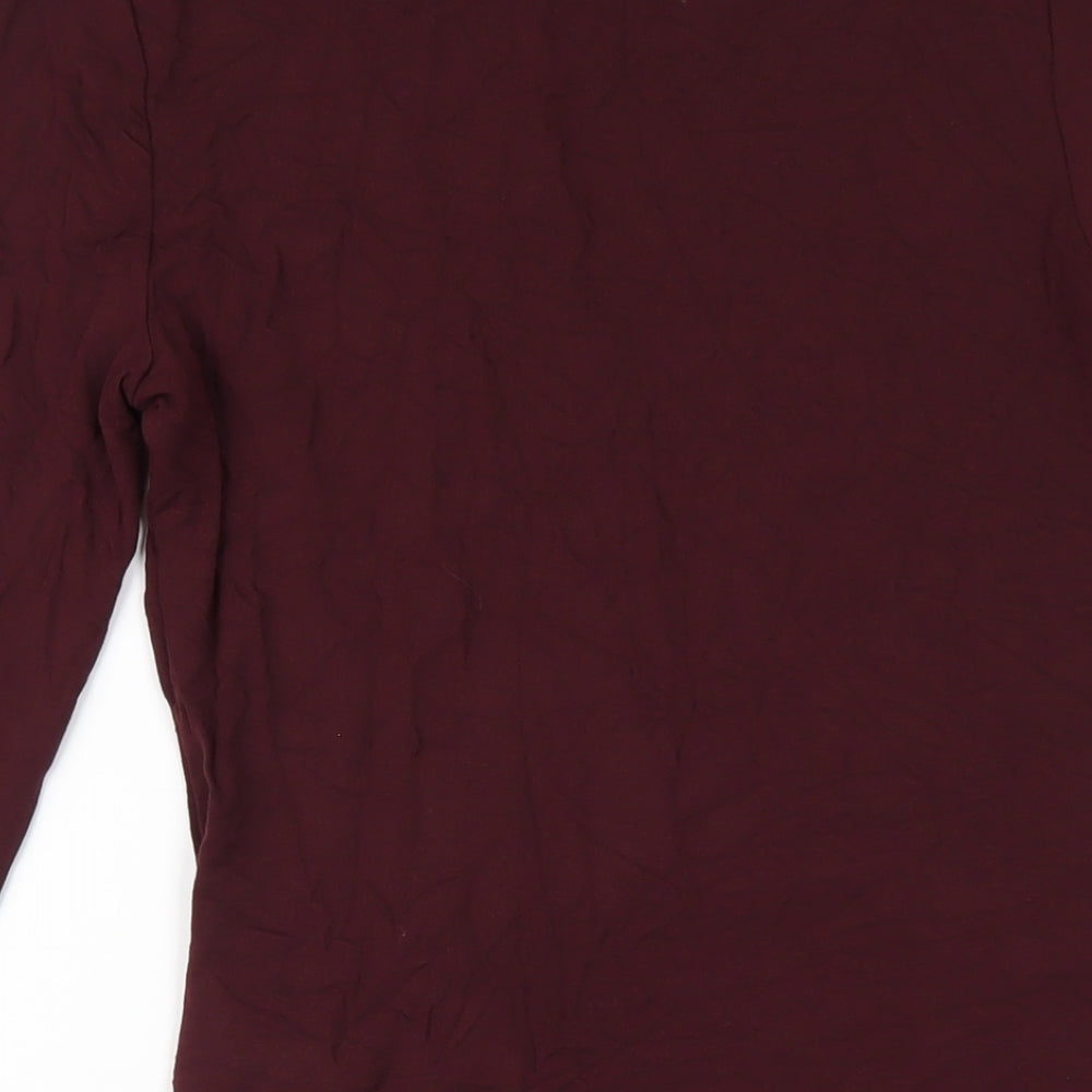 Topshop Womens Purple Viscose Bodycon Size 12 Round Neck Pullover