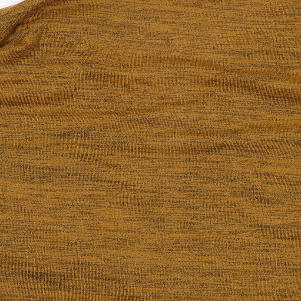 New Look Womens Brown Polyester Basic Blouse Size L Cowl Neck