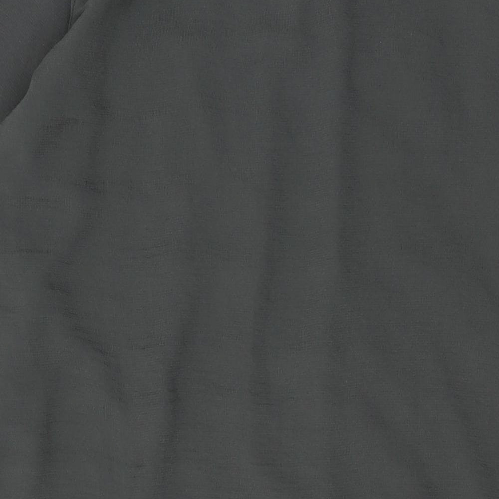 H&M Womens Green Polyester Shift Size 12 Round Neck Zip