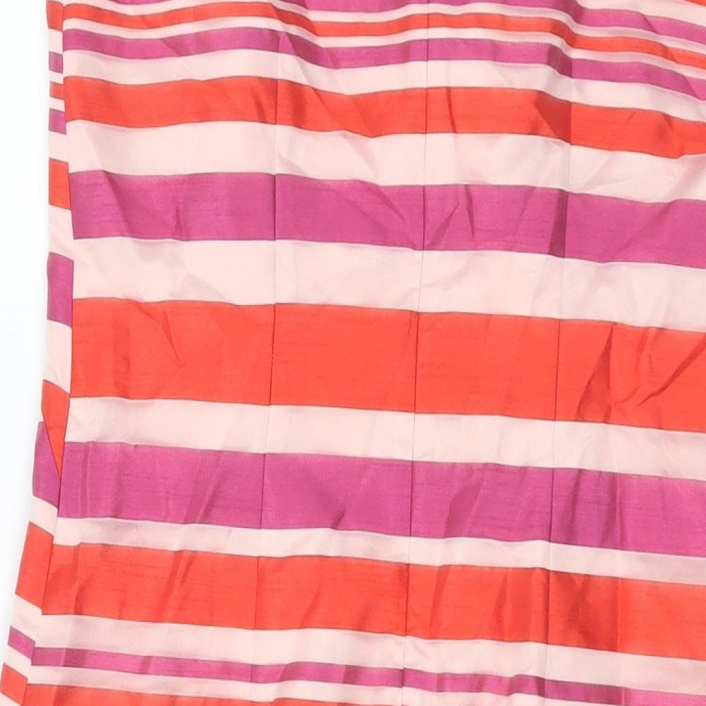 Principles Womens Multicoloured Striped Polyester Sheath Size 10 Round Neck Zip