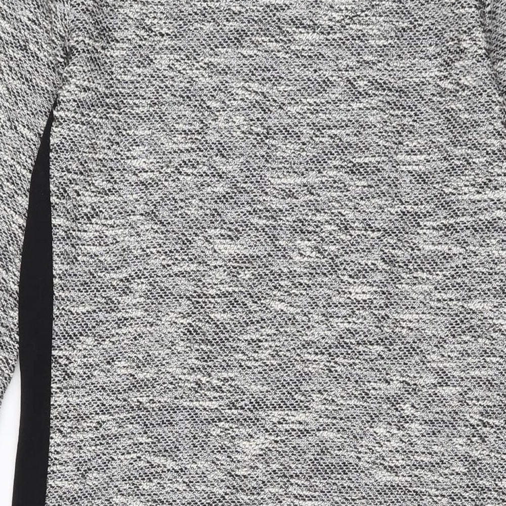 Marks & Spencer Womens Grey Polyester Sheath Size 10 Round Neck Pullover