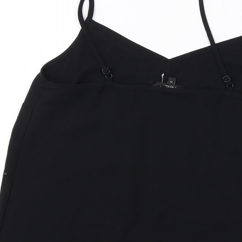 NEXT Womens Black Polyester Basic Tank Size 10 V-Neck