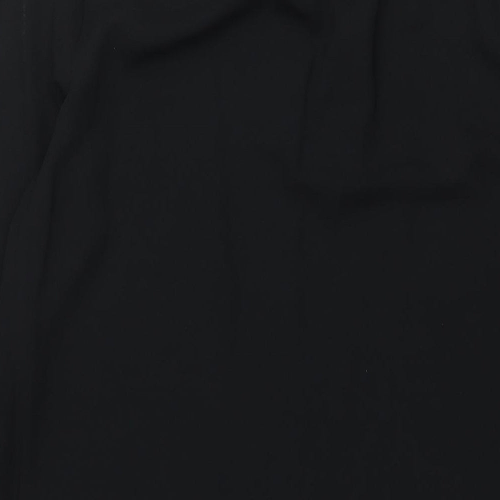 Marks & Spencer Womens Black Polyester Sheath Size 14 V-Neck Pullover